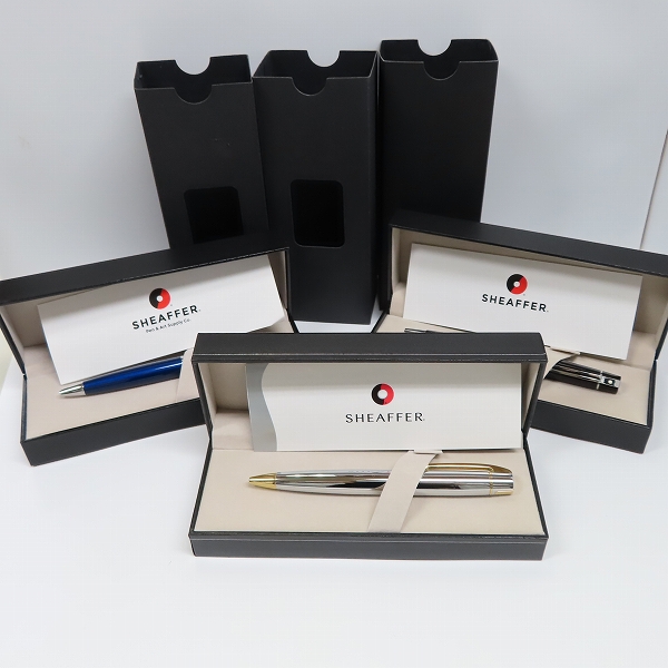 実際に弊社で買取させて頂いたSHEAFFER/シェーファー シェーファー300 ボールペン 回転式 ブラック/シルバー/ブル 3点セットの画像 8枚目