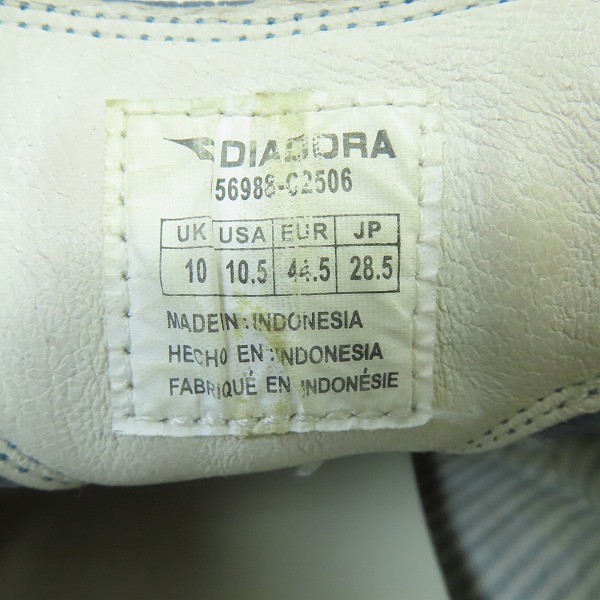 実際に弊社で買取させて頂いたdiadora heritage/ディアドラ ヘリテージ ストーンウォッシュスニーカ 156988-C2506/28.5の画像 5枚目