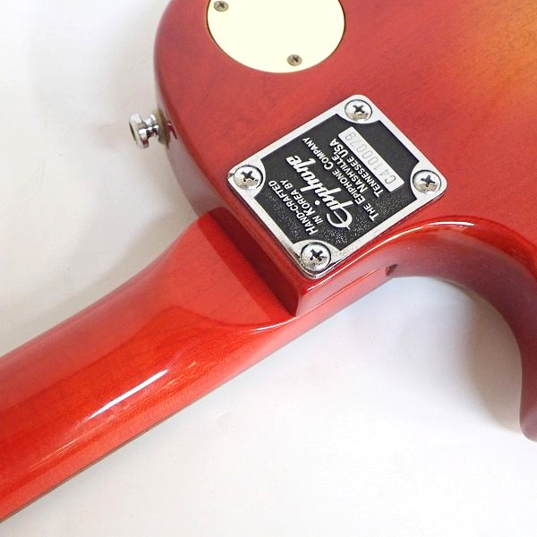 実際に弊社で買取させて頂いた★Epiphone/エピフォン Les Paul 100 /レスポール ボルトオンネック ソフトケース付 の画像 8枚目