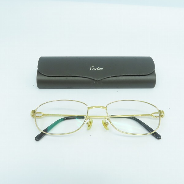 実際に弊社で買取させて頂いたCartier/カルティエ メガネ/アイウェア 度入り ゴールドの画像 9枚目