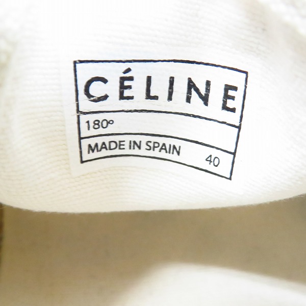 実際に弊社で買取させて頂いたCELINE/セリーヌ キャンバス地 レースアップスニーカー/40の画像 5枚目