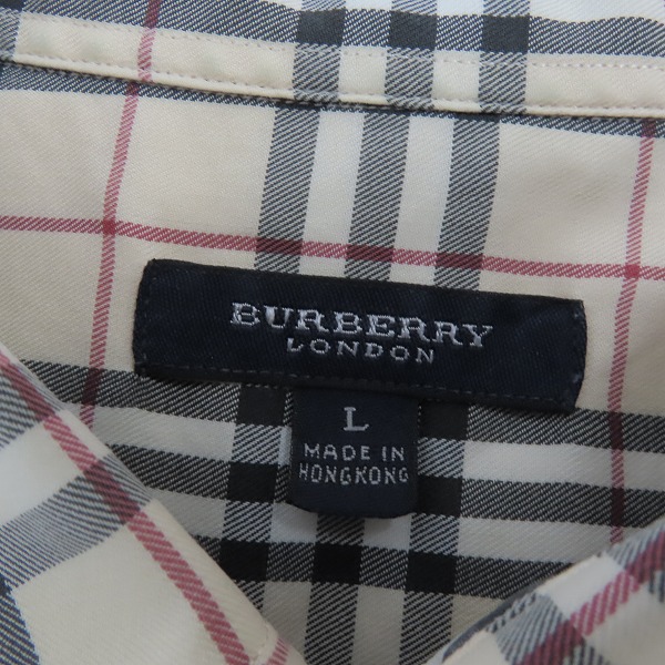 実際に弊社で買取させて頂いたBURBERRY LONDON/バーバリーロンドン 半袖 ノバチェックシャツ/Lの画像 2枚目