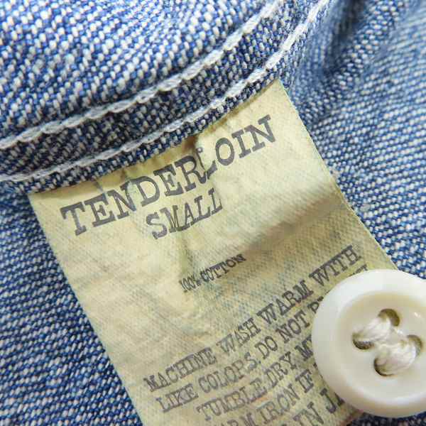 実際に弊社で買取させて頂いたTENDERLOIN/テンダーロイン ノーカラー 長袖 デニム シャツ Sの画像 3枚目
