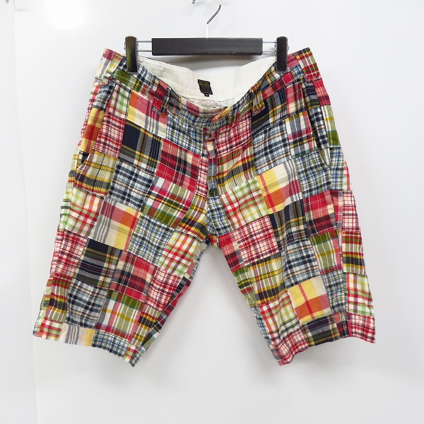 実際に弊社で買取させて頂いたBEAMS×Dickies/ビームス×ディッキーズ チェック柄パッチワーク ハーフパンツ/ショートパンツ/34