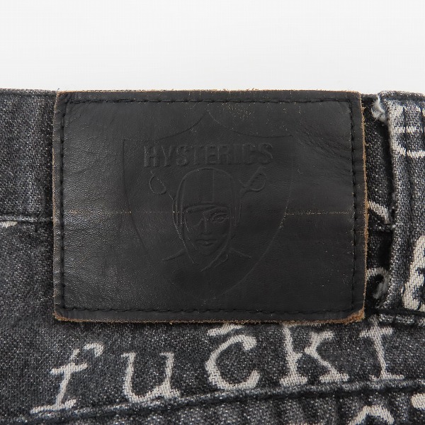 実際に弊社で買取させて頂いたHYSTERICS/ヒステリックス sex fuck タイプライター デニムパンツ 3AP-2883 Lの画像 6枚目
