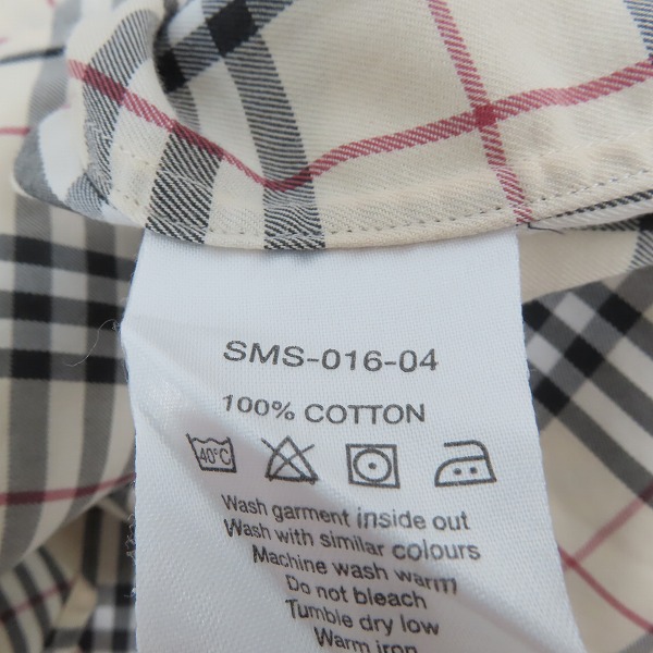 実際に弊社で買取させて頂いたBURBERRY LONDON/バーバリーロンドン 半袖 ノバチェックシャツ/Lの画像 3枚目
