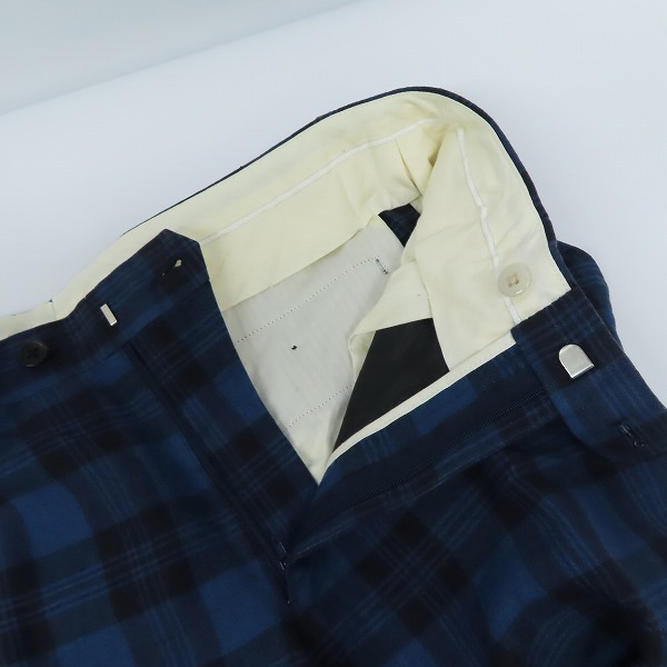 実際に弊社で買取させて頂いたPaul Smith/ポールスミス リネン チェック柄スラックス 925N/80の画像 4枚目