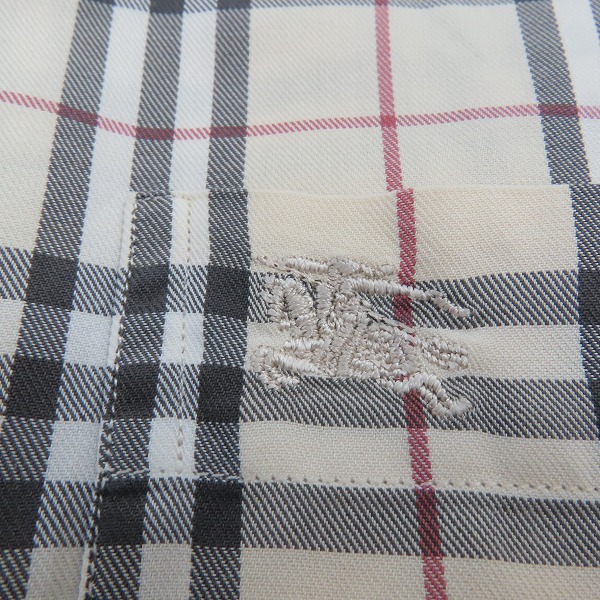 実際に弊社で買取させて頂いたBURBERRY LONDON/バーバリーロンドン 半袖 ノバチェックシャツ/Lの画像 4枚目