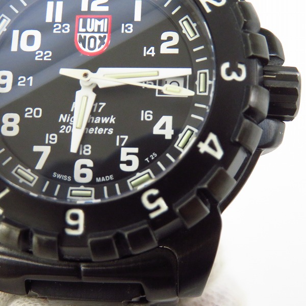 実際に弊社で買取させて頂いたLUMINOX/ルミノックス F-117 NIGHTHAWK/ナイトホーク 腕時計/ウォッチ 黒 6400-200の画像 5枚目