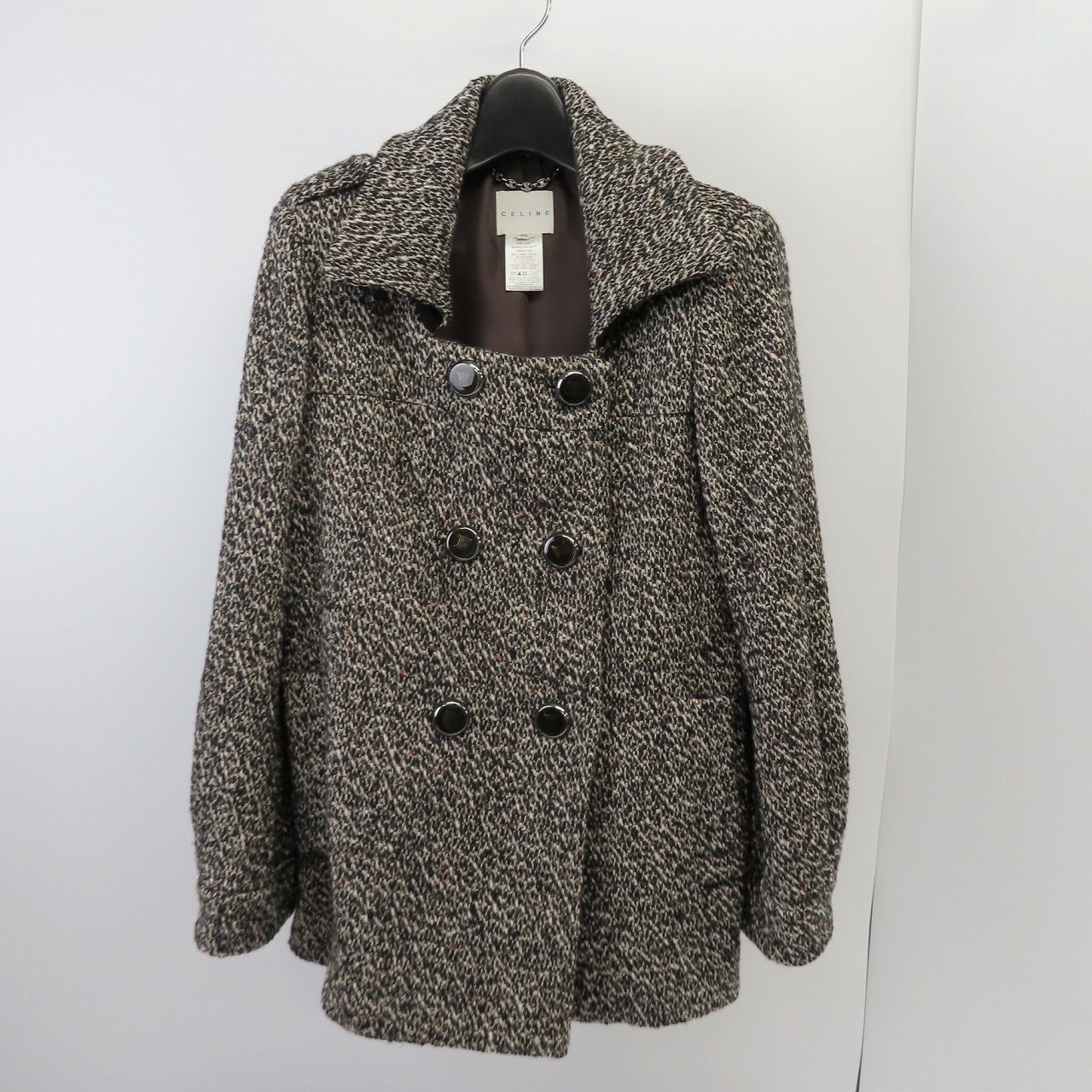 実際に弊社で買取させて頂いたCELINE/セリーヌ マカダム コート/Pコート ウール 40