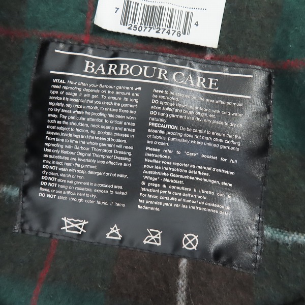 実際に弊社で買取させて頂いたBarbour/バブアー GAMEFAIR JACKET/ジャケット/ブルゾン C42 107cmの画像 4枚目
