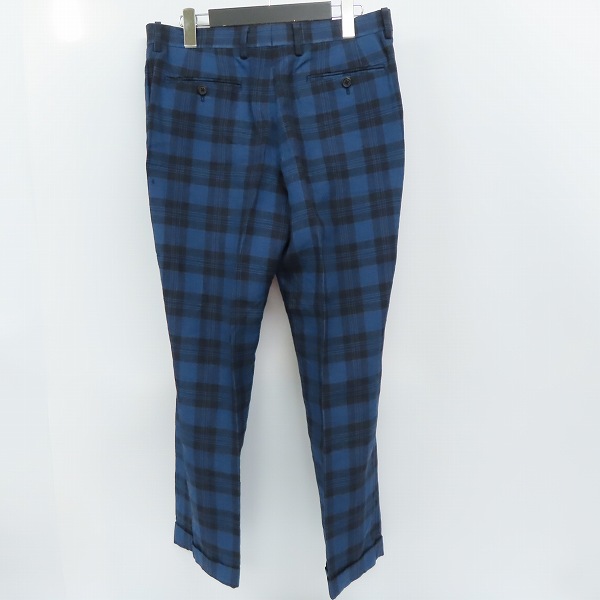 実際に弊社で買取させて頂いたPaul Smith/ポールスミス リネン チェック柄スラックス 925N/80の画像 1枚目