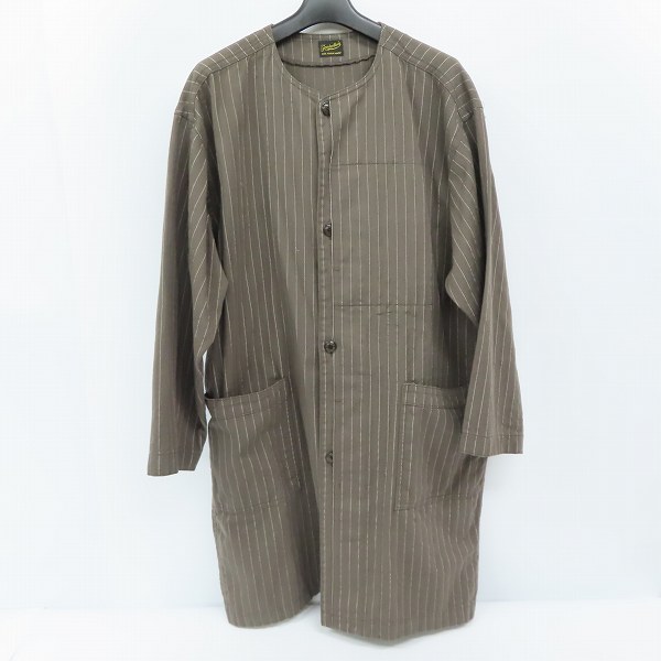 実際に弊社で買取させて頂いたTENDERLOIN/テンダーロイン ストライプ柄ノーカラー コート S