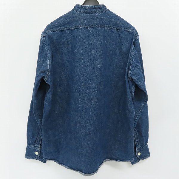 実際に弊社で買取させて頂いたTENDERLOIN/テンダーロイン ノーカラー 長袖 デニム シャツ Sの画像 1枚目