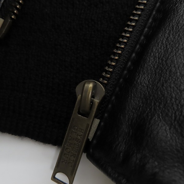 実際に弊社で買取させて頂いたHYSTERICS/ヒステリックス ジップアップ レザー ジャケット 2LB-6060/Fの画像 8枚目