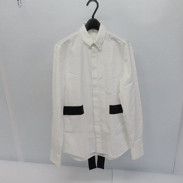 実際に弊社で買取させて頂いた【JPタグ】GIVENCHY/ジバンシィ パールボタンダウン テープデザイン 長袖シャツ 15J 6022 352/38