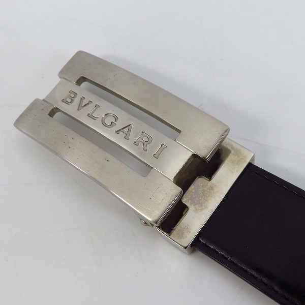 実際に弊社で買取させて頂いたBVLGARI/ブルガリ ロゴレザーベルト ブラックの画像 1枚目
