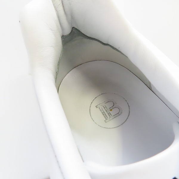 実際に弊社で買取させて頂いたBALMAIN/バルマン B-Court/Bコート レザーローカットスニーカー 42の画像 4枚目