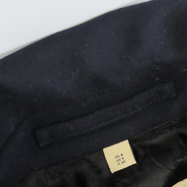 実際に弊社で買取させて頂いたBURBERRY London England/バーバリーロンドン イングランド メルトンロングコート/UK8の画像 8枚目