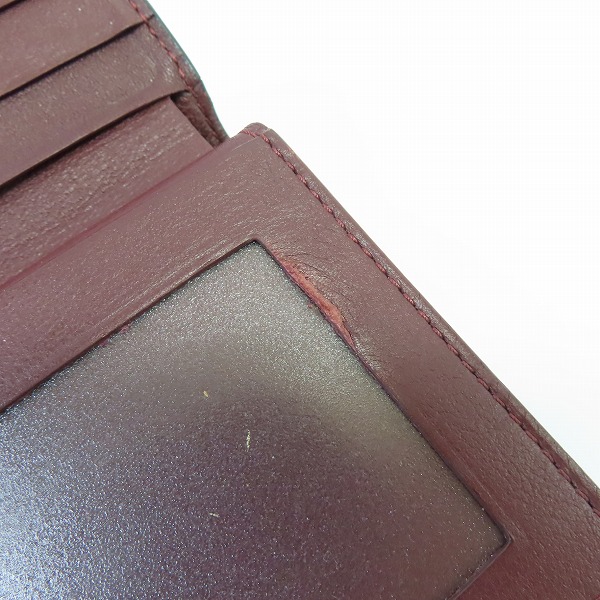 実際に弊社で買取させて頂いたCartier/カルティエ レザー 二つ折り財布 ブラックの画像 6枚目