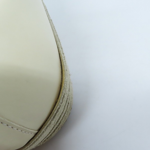 実際に弊社で買取させて頂いたANN DEMEULEMEESTER/アン ドゥムルメステール ハイカット レザー スニーカー ホワイト 41の画像 6枚目