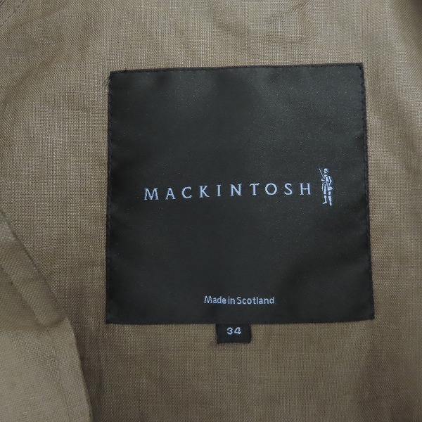 実際に弊社で買取させて頂いたMACKINTOSH/マッキントッシュ コーティング　リネンコート ED-SM/34の画像 2枚目