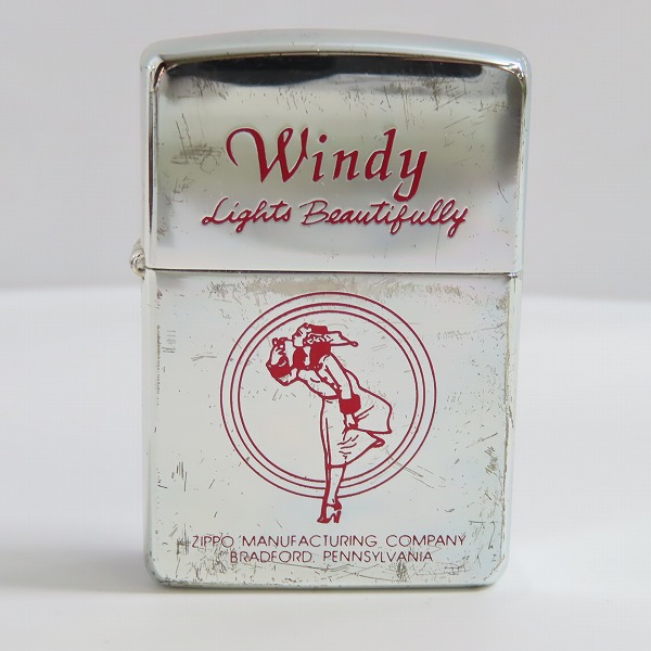 ZIPPO アンティークフィギュア ウィンディ Windy ジッポ ZIPPO/ジッポー WINDY/ウィンディ lights beautifully 鏡面加工/1996年
