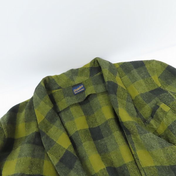 実際に弊社で買取させて頂いたTENDERLOIN/テンダーロイン ウール チェック柄 ガウンジャケット/Sの画像 5枚目