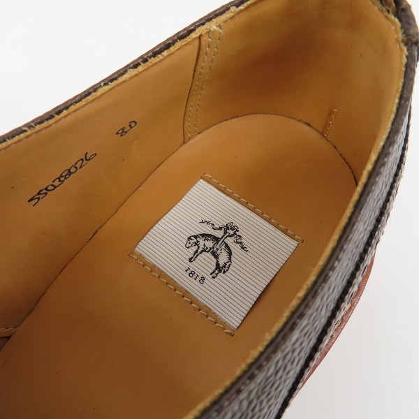 実際に弊社で買取させて頂いたBLACK FLEECE BY BROOKS BROTHERS/ブラックフリース シボレザー シングルストラップ S5038026/8Dの画像 4枚目