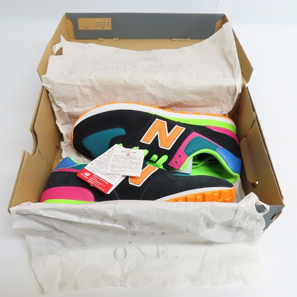 実際に弊社で買取させて頂いた【未使用】NEW BALANCE/ニューバランス atomos/アトモス 別注 マルチカラー スニーカー ML574MA2/28.5の画像 7枚目