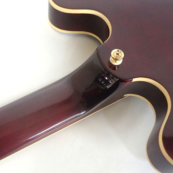 実際に弊社で買取させて頂いた★Epiphone/エピフォン Custom Shop Limited Edition Riviera P-93 WR/Wine Red リビエラ セミアコ ソフトケース付の画像 8枚目