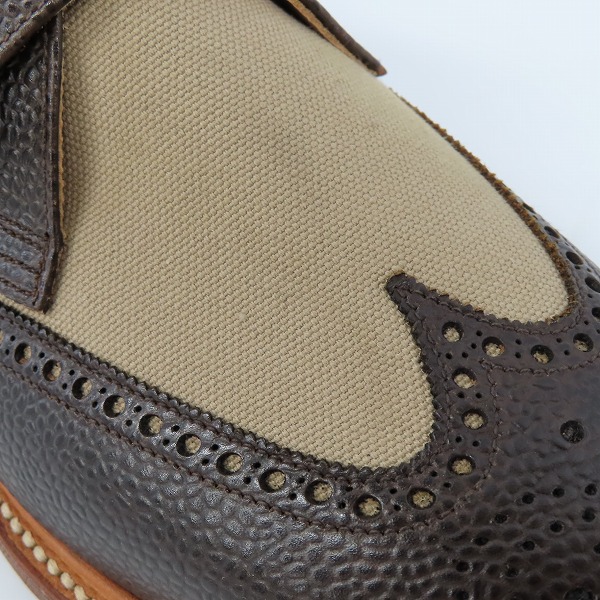 実際に弊社で買取させて頂いたBLACK FLEECE BY BROOKS BROTHERS/ブラックフリース シボレザー シングルストラップ S5038026/8Dの画像 6枚目