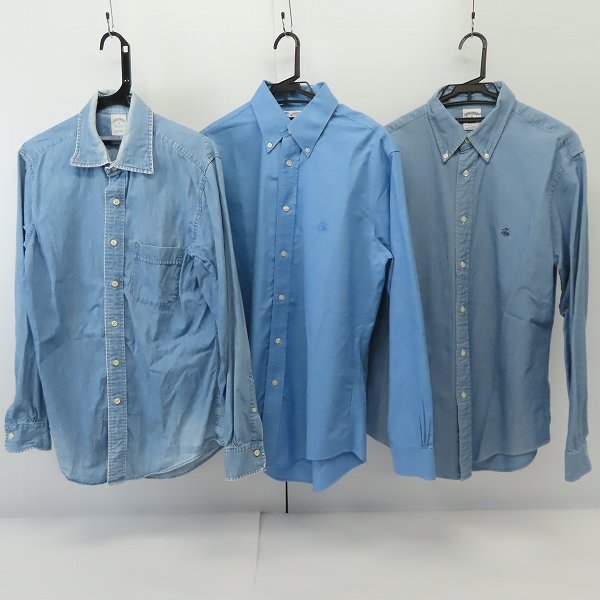 実際に弊社で買取させて頂いたBROOKS BROTHERS/ブルックスブラザーズ 長袖シャツ ブルー系 M/3点セット