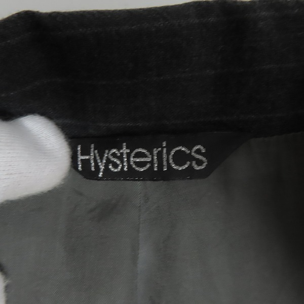 実際に弊社で買取させて頂いたHYSTERICS/ヒステリックス ストライプ ジャケット グレー/Fの画像 2枚目