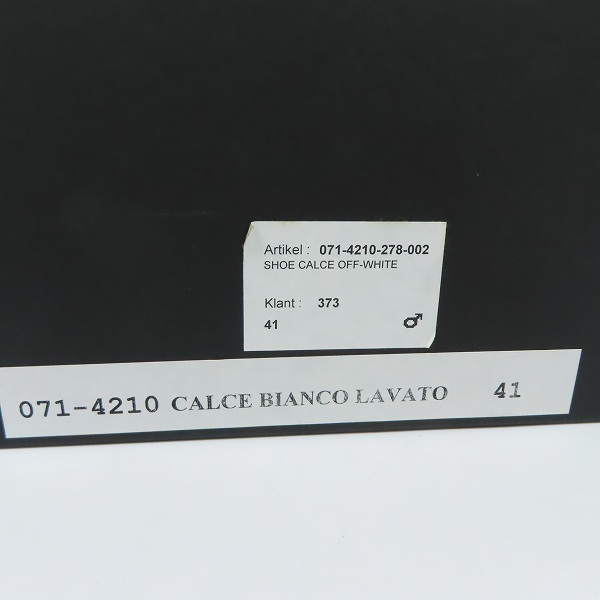 実際に弊社で買取させて頂いたANN DEMEULEMEESTER/アン ドゥムルメステール ハイカット レザー スニーカー ホワイト 41の画像 9枚目