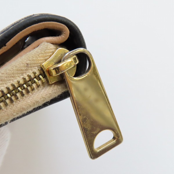 実際に弊社で買取させて頂いたCELINE/セリーヌ ラウンドジップウォレット/財布 バイカラーの画像 9枚目