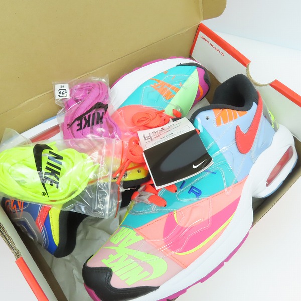 実際に弊社で買取させて頂いた【未使用】NIKE×ATMOS/ナイキ×アトモス AIR MAX2 LIGHT MULTI COLOR/スクエア ライト マルチカラー BV7406-001/29.5の画像 8枚目