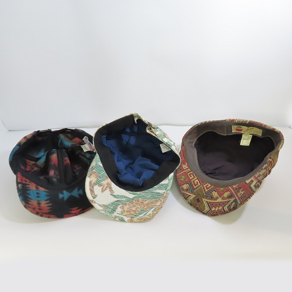 実際に弊社で買取させて頂いたNEW ENGLAND CAP/ニューイングランドキャップ CA4LA/カシラ キャップ/帽子 3点セットの画像 2枚目