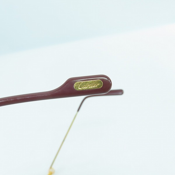 実際に弊社で買取させて頂いたCartier/カルティエ メガネ/アイウェア 度入り ゴールドの画像 7枚目