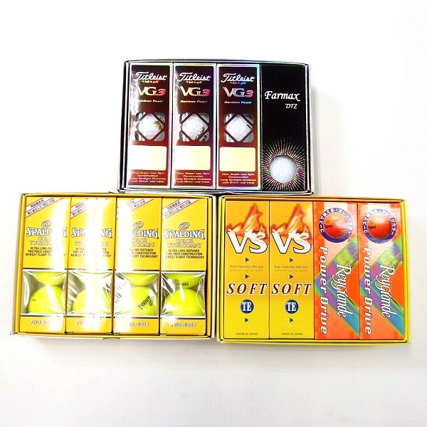 実際に弊社で買取させて頂いた【未使用/マーク入り含】Titleist VG3/SPALDING COLOR TOUR COMP II等 ゴルフボール 3ダース