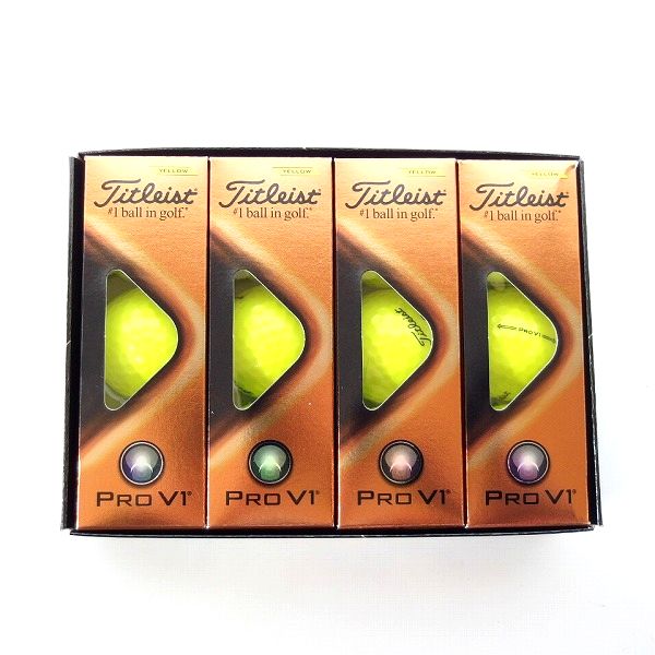 実際に弊社で買取させて頂いた【未使用】Titleist/タイトリスト 2021年モデル PRO V1 イエロー ゴルフボール1ダース