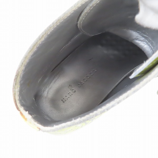 実際に弊社で買取させて頂いたMARC JACOBS/マークジェイコブス YELLOW PRINT COMBO High/イエロー プリント コンボ ハイ スニーカー Size：6の画像 4枚目