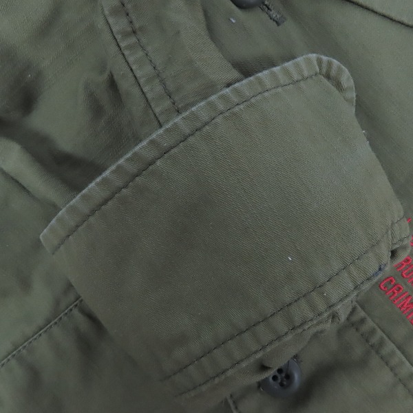 実際に弊社で買取させて頂いたTHE CRIME/クライミー 長袖 ワークシャツ バック刺繍/Sの画像 6枚目