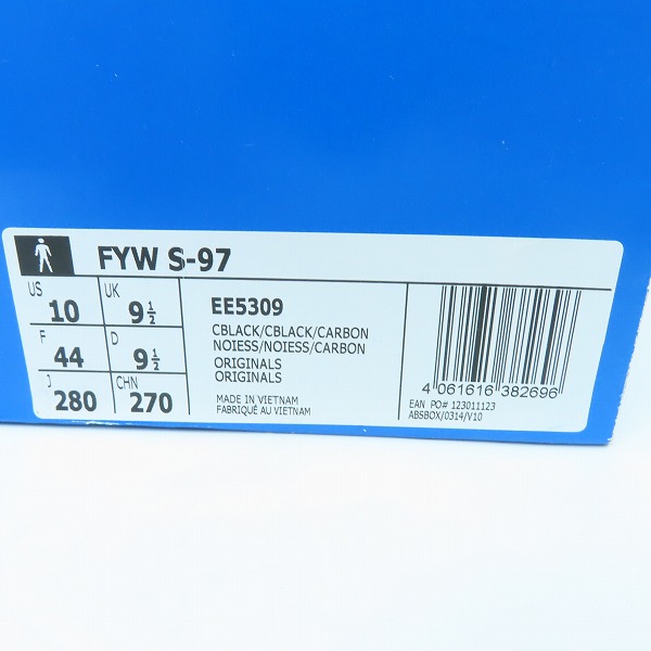 実際に弊社で買取させて頂いたadidas/アディダス FYW S-97/フィーツーウェア  スニーカー コアブラック EE5309/28.0の画像 9枚目