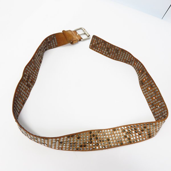 実際に弊社で買取させて頂いたHTC/Hollywood Trading Company/エイチティーシー スタッズ/ストーン レザーベルト　の画像 7枚目