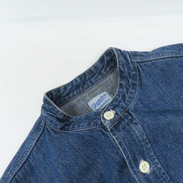 実際に弊社で買取させて頂いたTENDERLOIN/テンダーロイン ノーカラー 長袖 デニム シャツ Sの画像 5枚目