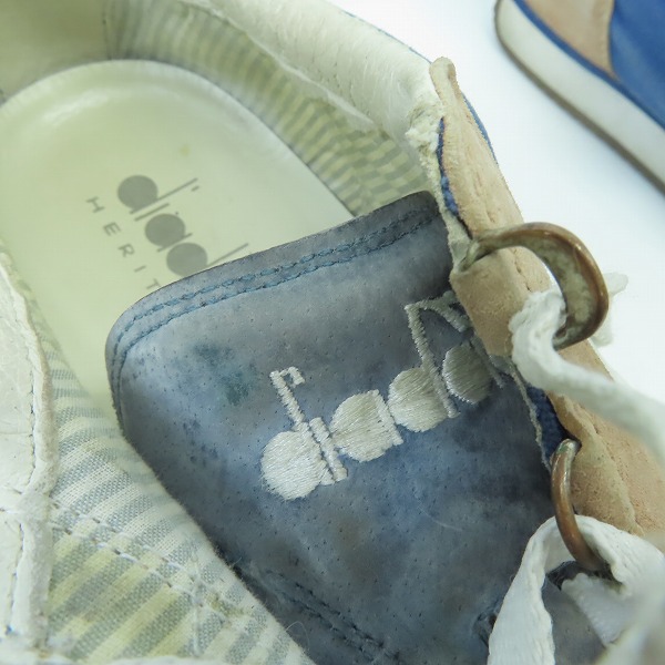 実際に弊社で買取させて頂いたdiadora heritage/ディアドラ ヘリテージ ストーンウォッシュスニーカ 156988-C2506/28.5の画像 9枚目