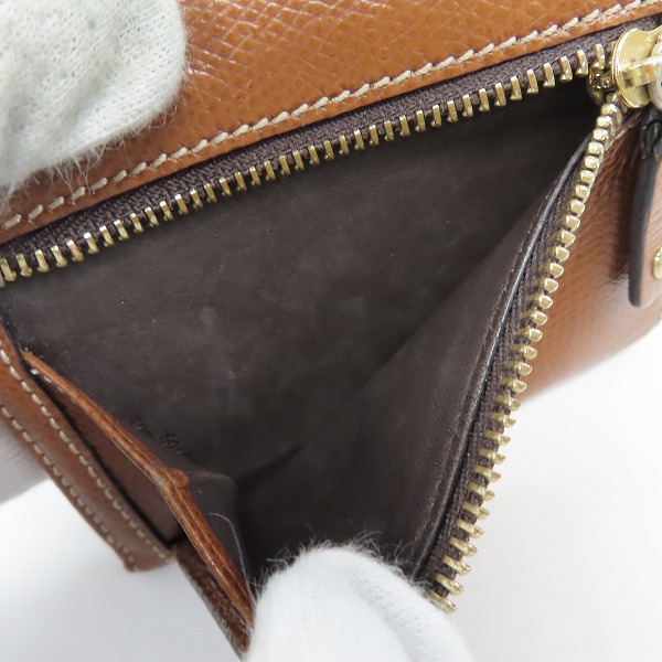 実際に弊社で買取させて頂いたLOEWE/ロエベ 三つ折り レザー コンパクト ウォレット/財布の画像 5枚目