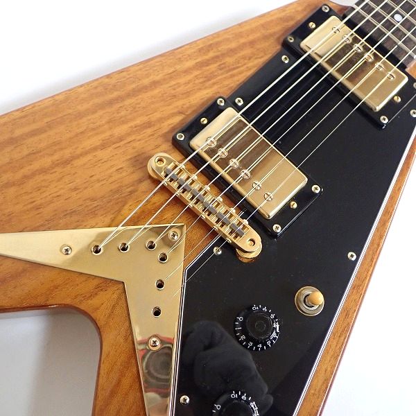 実際に弊社で買取させて頂いた★Epiphone/エピフォン Limited Edition Korina Flying-V/コリーナフライングV 57Classicピックアップ搭載 ケース付の画像 5枚目