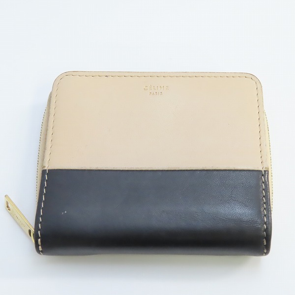 実際に弊社で買取させて頂いたCELINE/セリーヌ ラウンドジップウォレット/財布 バイカラー